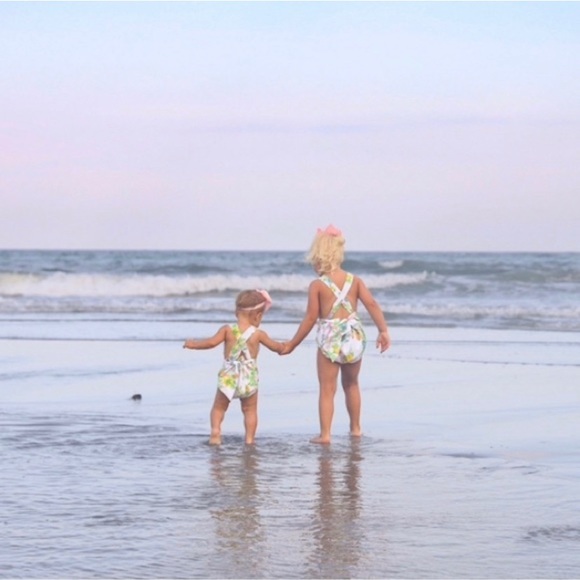 Tbbc size 0/6 Marietta Morning Glory sunsuit with H mono.  Excellent condition - Picture 7 of 7